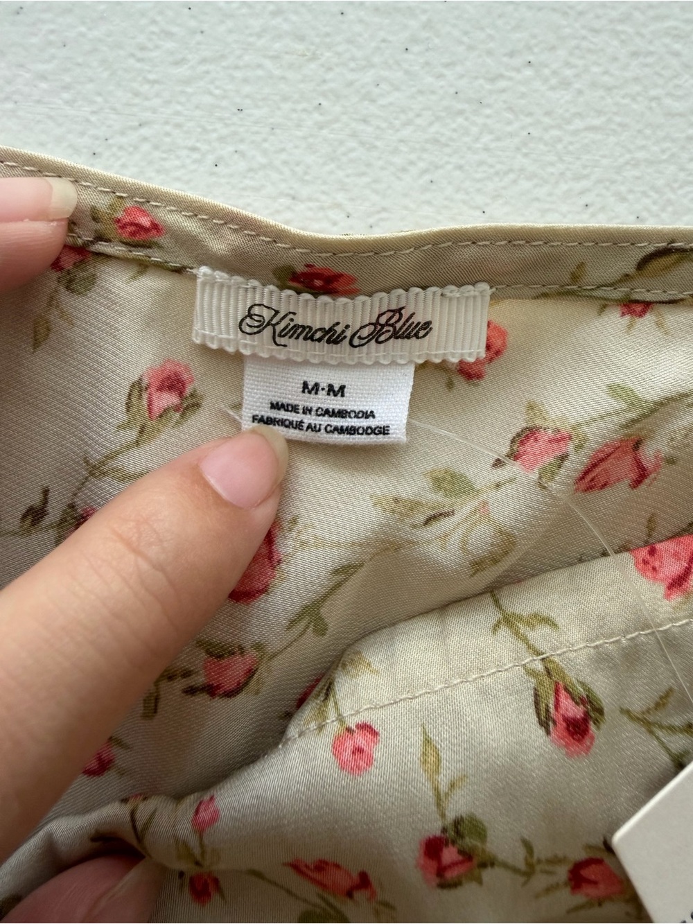 NWT Kimchi Blue Botanical Floral Ruffle Mini Skirt Size M - Picture 4 of 11